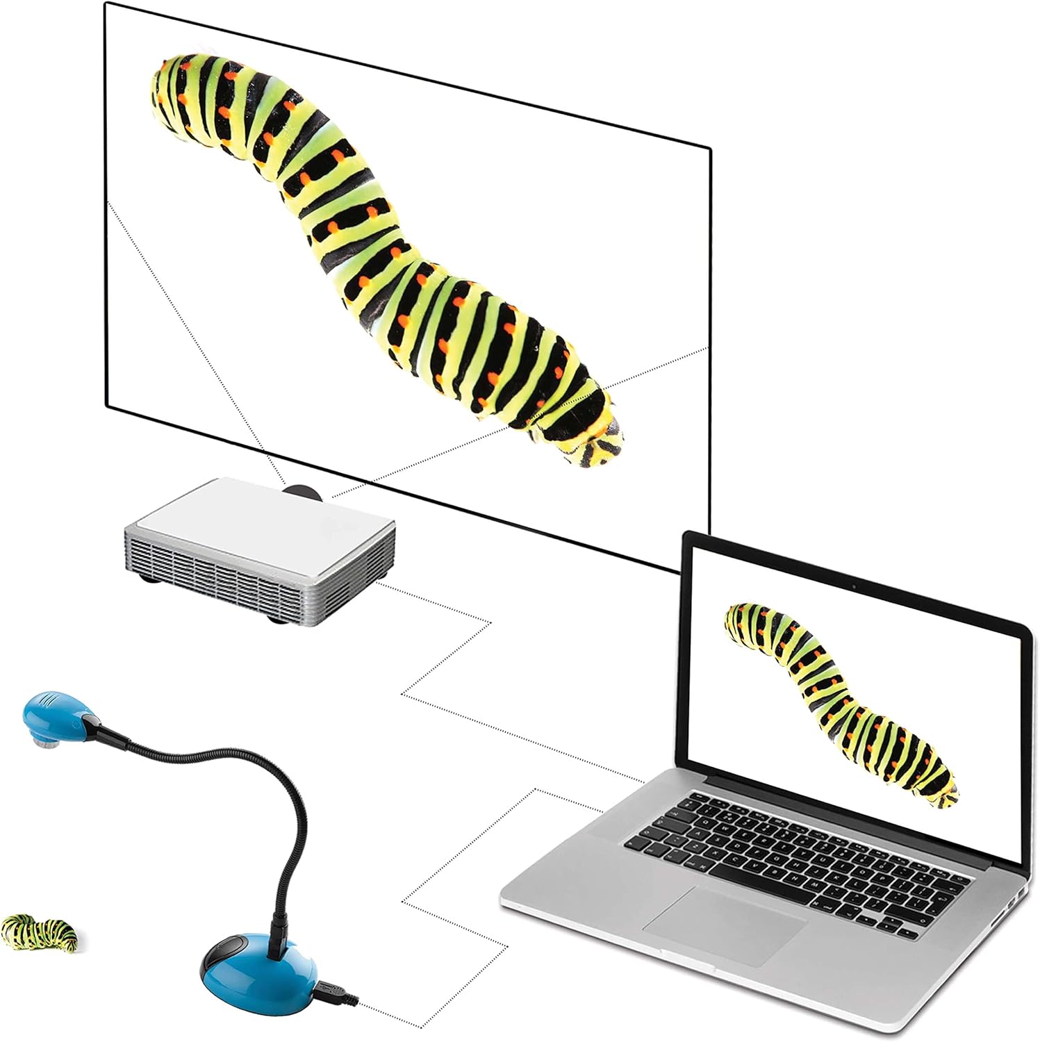 HUE HD Mobile USB Kamera und Visualizer (Kamera in Blau mit Tragetasche) – Bild 5