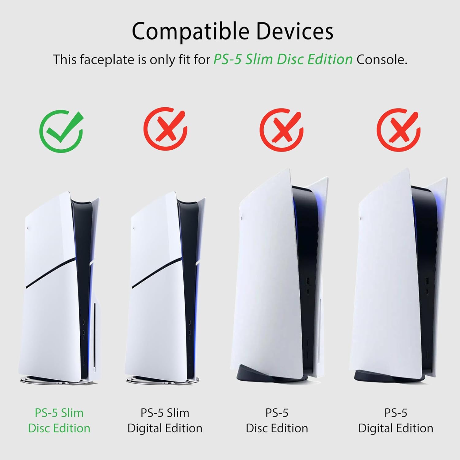 Faceplate für PS5 Slim Disc Edition mit RGB Light Strip und Staubfilter, DOBEWINGDELOU 400+ Effekte LED Licht Konsole Seitenplatten Platte Cover DIY Dekoration Kit Zubehör Schwarz – Bild 2