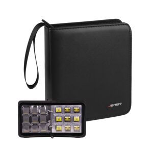 JSVER Tasche für Nintendo 3DS 90 Spiele, Tragetasche für Neue 3DS XL/2DS/DSi/SD/MicroSD,Games Karten Case für Nintendo 3DS XL Switch Game Cartridges PS Vita Games-Schwarz