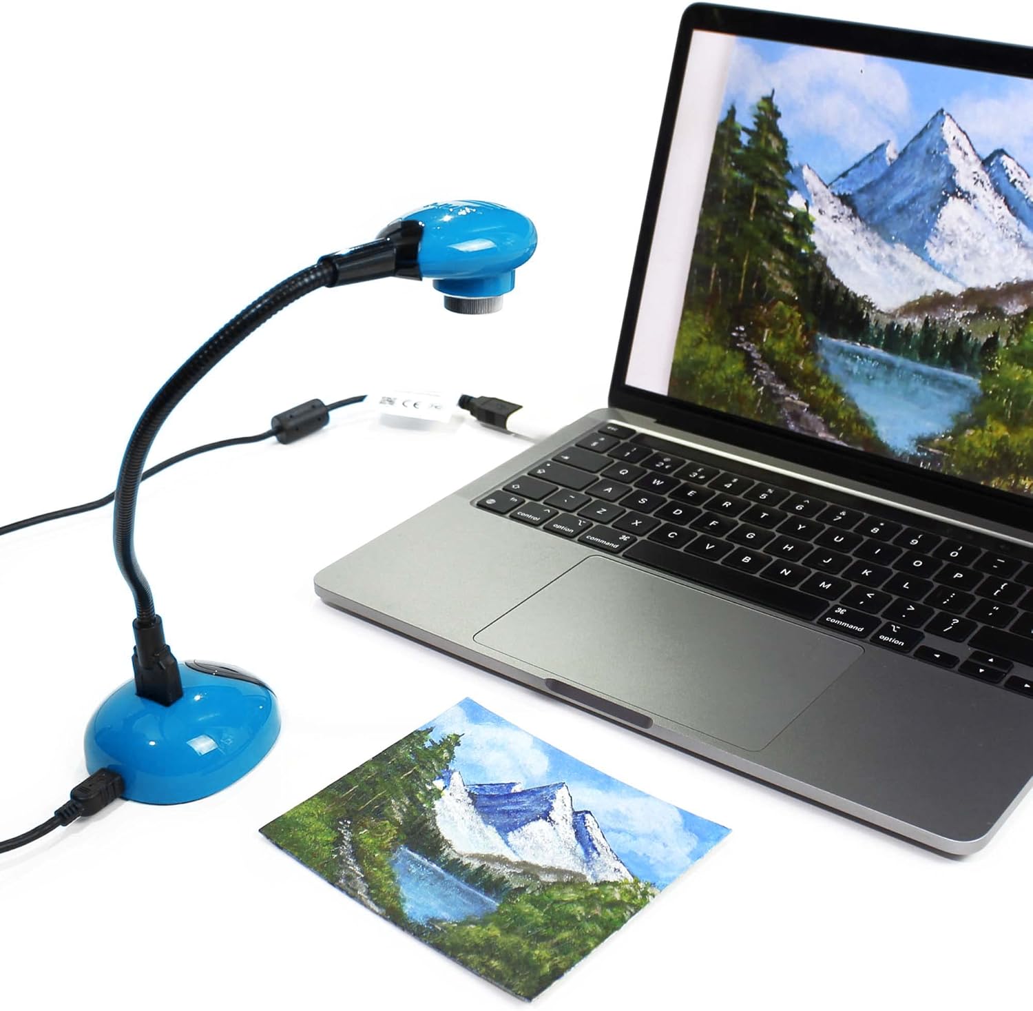 HUE HD Mobile USB Kamera und Visualizer (Kamera in Blau mit Tragetasche) – Bild 3