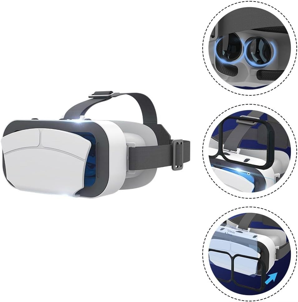 Immersive Virtual Reality Glasses, 3D Movie All-in-One Game Console, VR Glasses, Pupil Distance and Focal Length Adjustments, VR Headset – Bild 5