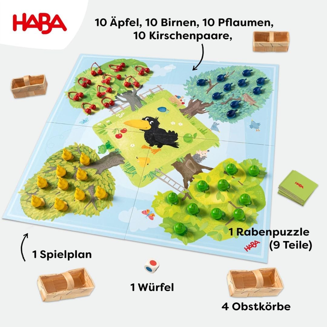 Haba 4170 Fruit Garden Exciting Dice Game with 40 Wooden Fruits and Easy to Understand Rules Popular Board Game from 3 Years – Bild 6
