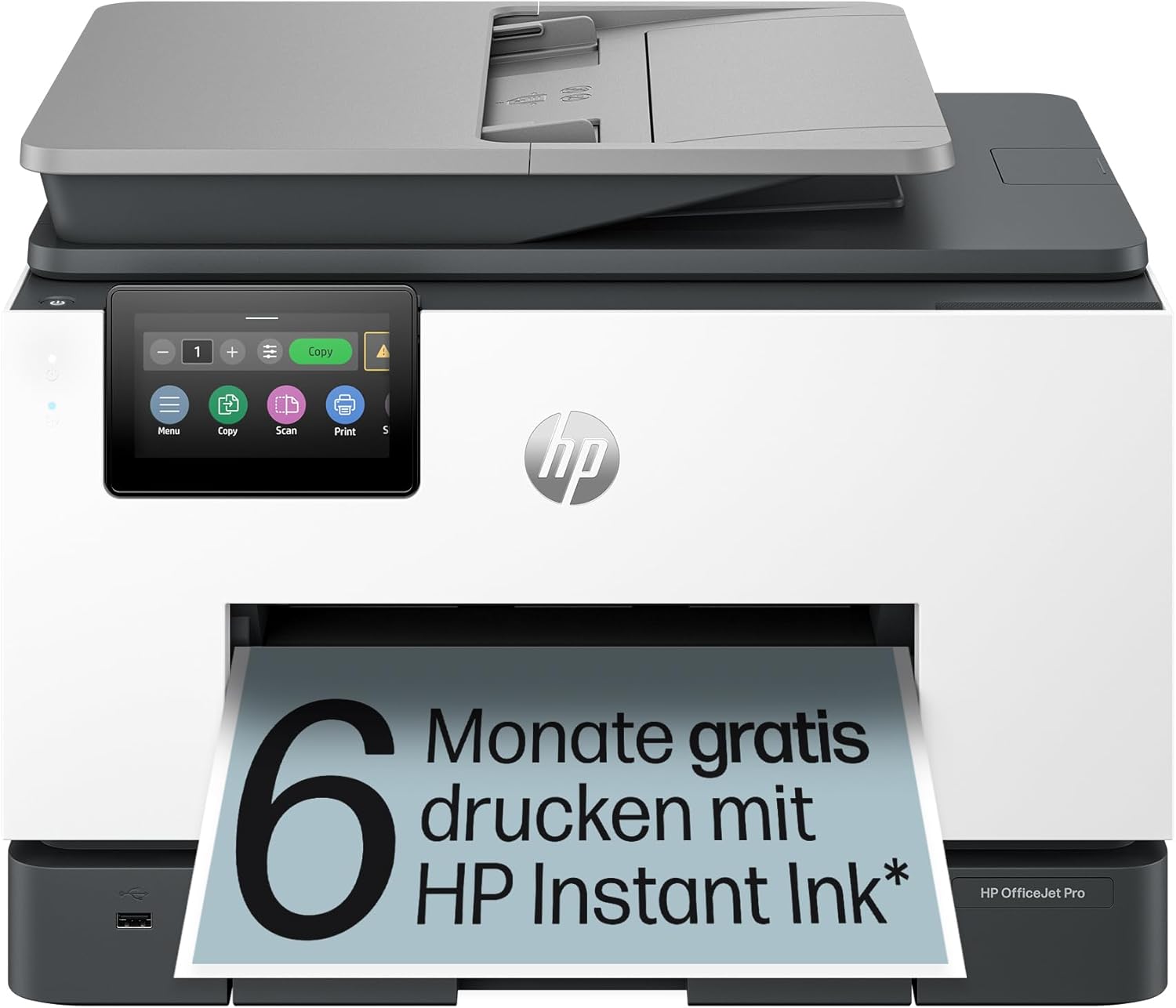 HP OfficeJet Pro 9132e Multifunction Printer, 3 Months Free Printing with HP Instant Ink Included, HP+, Printer, Scanner, Copier, Fax, Wi-Fi, LAN, Duplex, Airprint, Grey/White