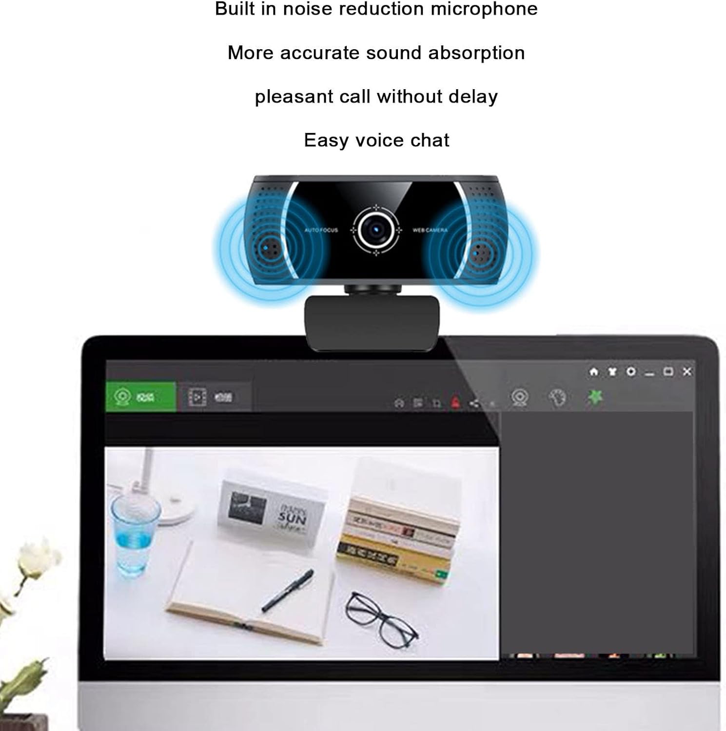 Denash USB Camera, 720p High Resolution Webcam Flexible Rotation Computer Camera Plug and Play HD Webcam Video Conference Web Camera for Gaming Streaming Meetings – Bild 6