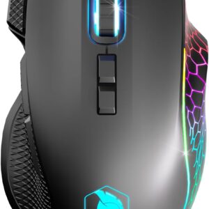 Empire Gaming – 2025 New – W905 Wired Gaming Mouse – 12800 DPI 1000Hz – RGB – Ergonomic – PS4, PS5, Xbox One/Series, PC and Mac – Software Included – 8 Programmable Buttons (Black)