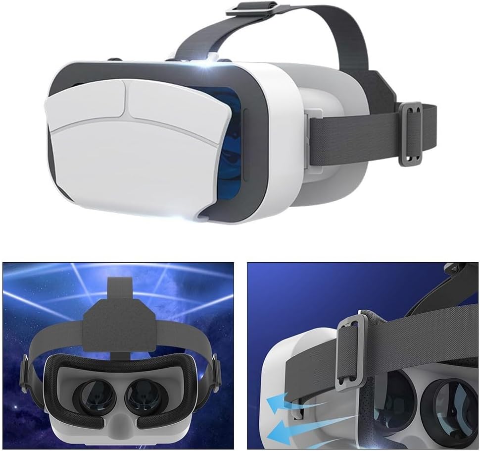 Immersive Virtual Reality Glasses, 3D Movie All-in-One Game Console, VR Glasses, Pupil Distance and Focal Length Adjustments, VR Headset – Bild 4