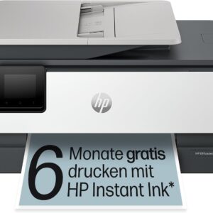 HP OfficeJet Pro 8122e Multifunction Printer, Instant Ink Available, HP+, Printer, Scanner, Copier, Fax, Wi-Fi, LAN, Duplex, HP ePrint, Airprint, Basalt