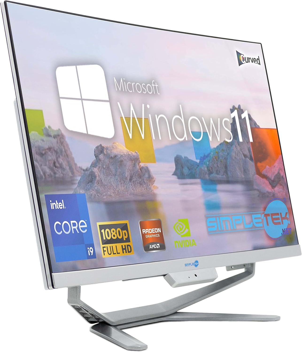 SIMPLETEK - All in One i9 10° Gen AiO 24 Inch Windows 11 Pro 64GB SSD 4TB with GPU GTX1660 6GB WiFi6 + BT 5.2 + Webcam Ideal for Editing / Gaming – Bild 3