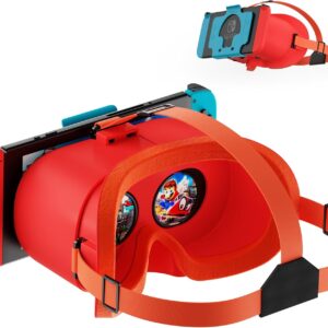 VR Glasses for Nintendo Switch/Switch OLED, Switch Virtual Reality Glasses with Adjustable HD Lenses and Comfortable Headband, Labo Goggles VR Kit 3D Glasses for Switch Accessories