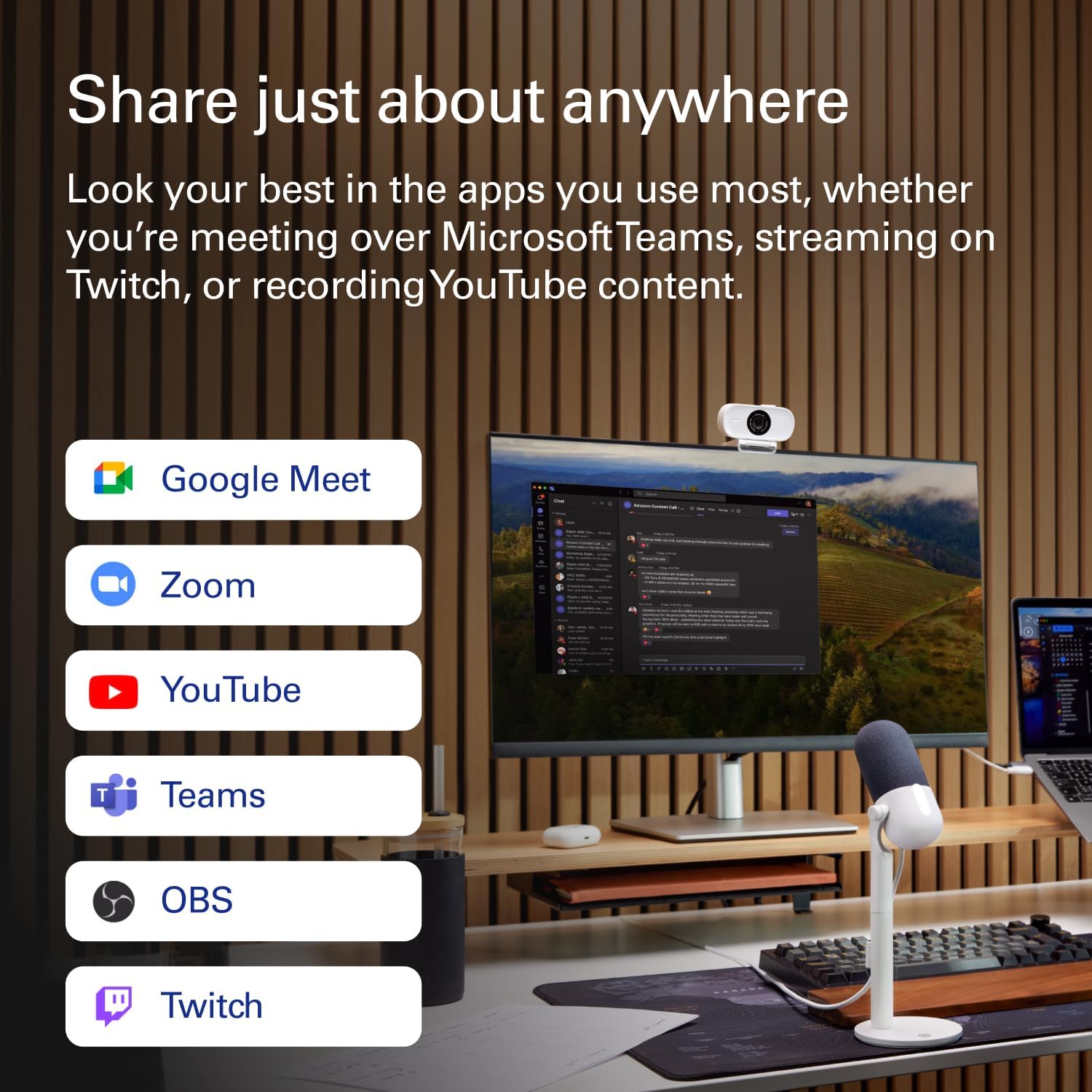 Elgato Neo Audio & Video Bundle - Wave Neo USB Mic (Tap to Mute) & Facecam Neo Full HD Webcam - Ideal for Gaming, Streaming, Video Calls, Teams/Zoom/OBS/Twitch/YouTube - Plug & Play on PC/Mac/USB-C – Bild 6