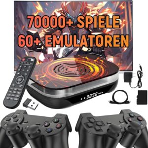Super Console X4 Plus Retro Console 256G, 70,000+ Games 60+ Emulators, Retro Game Console, EmuELEC/Android/CoreELEC System Game Box, 2.4G/5G WiFi & BT4.0, 4K Game Stick with Wireless