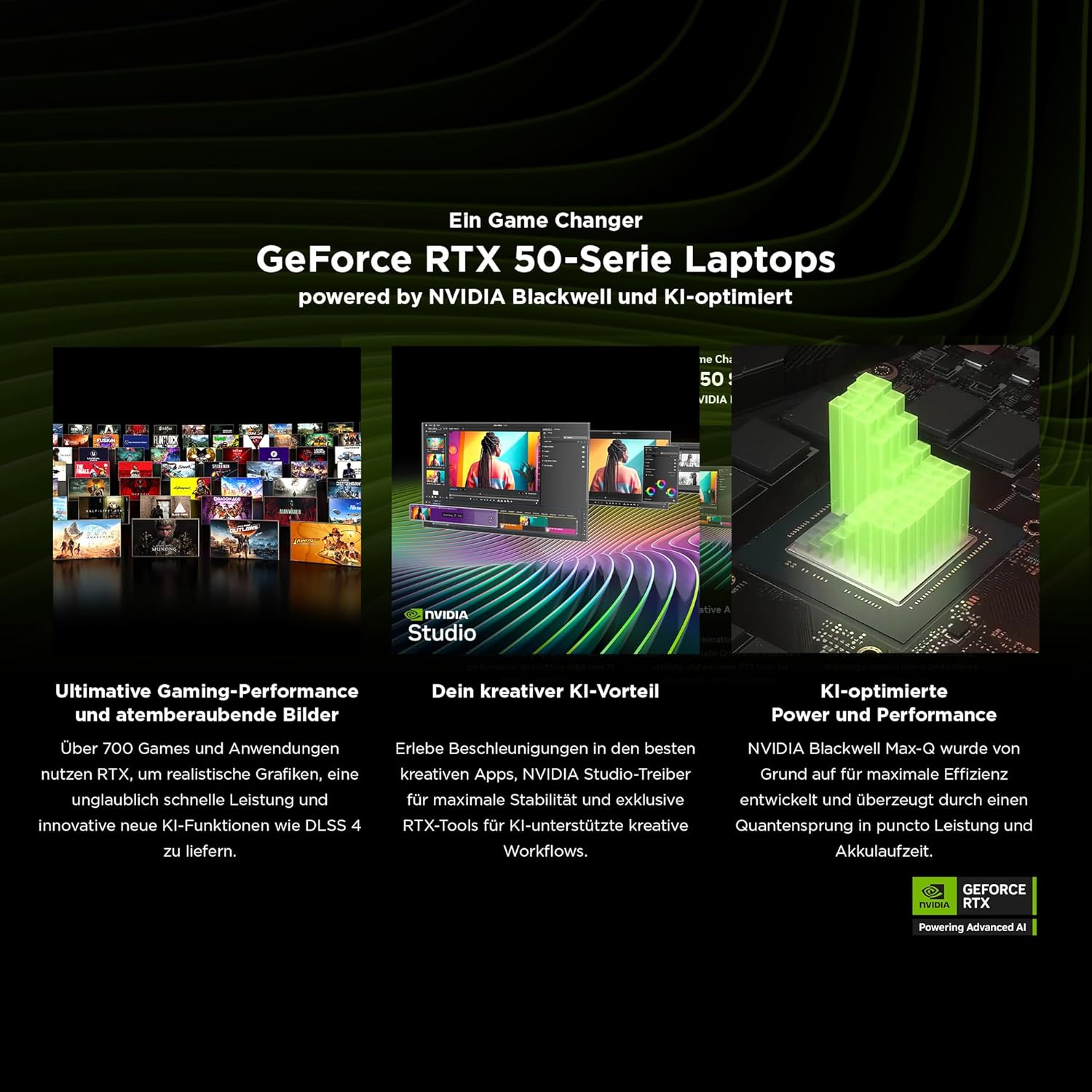 Gaming PC & Laptops - HP Omen MAX Gaming Laptop, 16 Inch WQXGA Display 240 Hz, AMD Ryzen AI 9 HX 375 (12C) 55 NPU Tops - up to 5.1 GHz, NVIDIA GeForce RTX 5080 16GB VRAM, 32GB RAM, 1TB SSD, Win 11, QWERTZ, RGB, Black – Bild 5