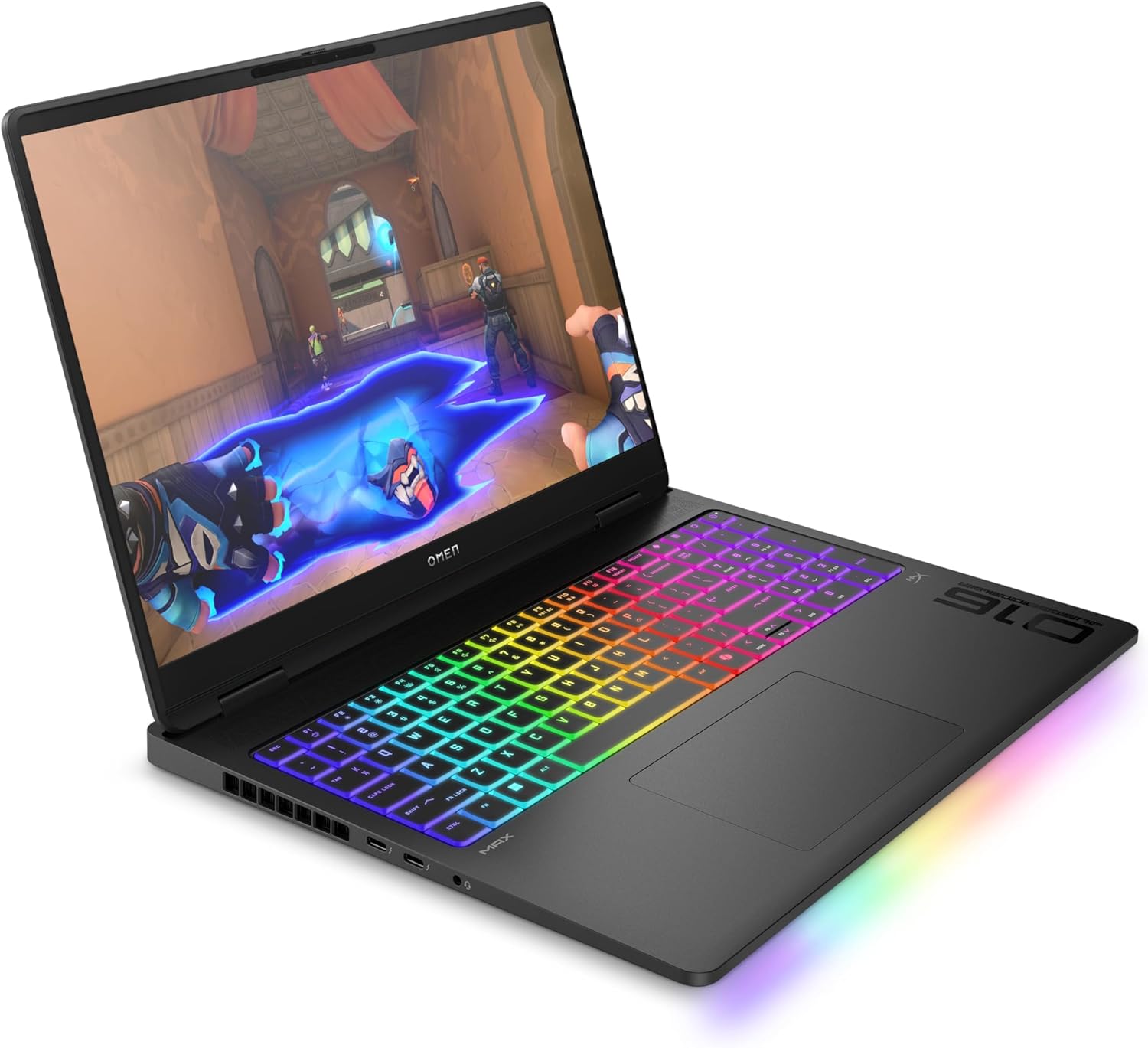 Gaming PC & Laptops - HP Omen MAX Gaming Laptop, 16 Inch WQXGA Display 240 Hz, AMD Ryzen AI 9 HX 375 (12C) 55 NPU Tops - up to 5.1 GHz, NVIDIA GeForce RTX 5080 16GB VRAM, 32GB RAM, 1TB SSD, Win 11, QWERTZ, RGB, Black – Bild 14