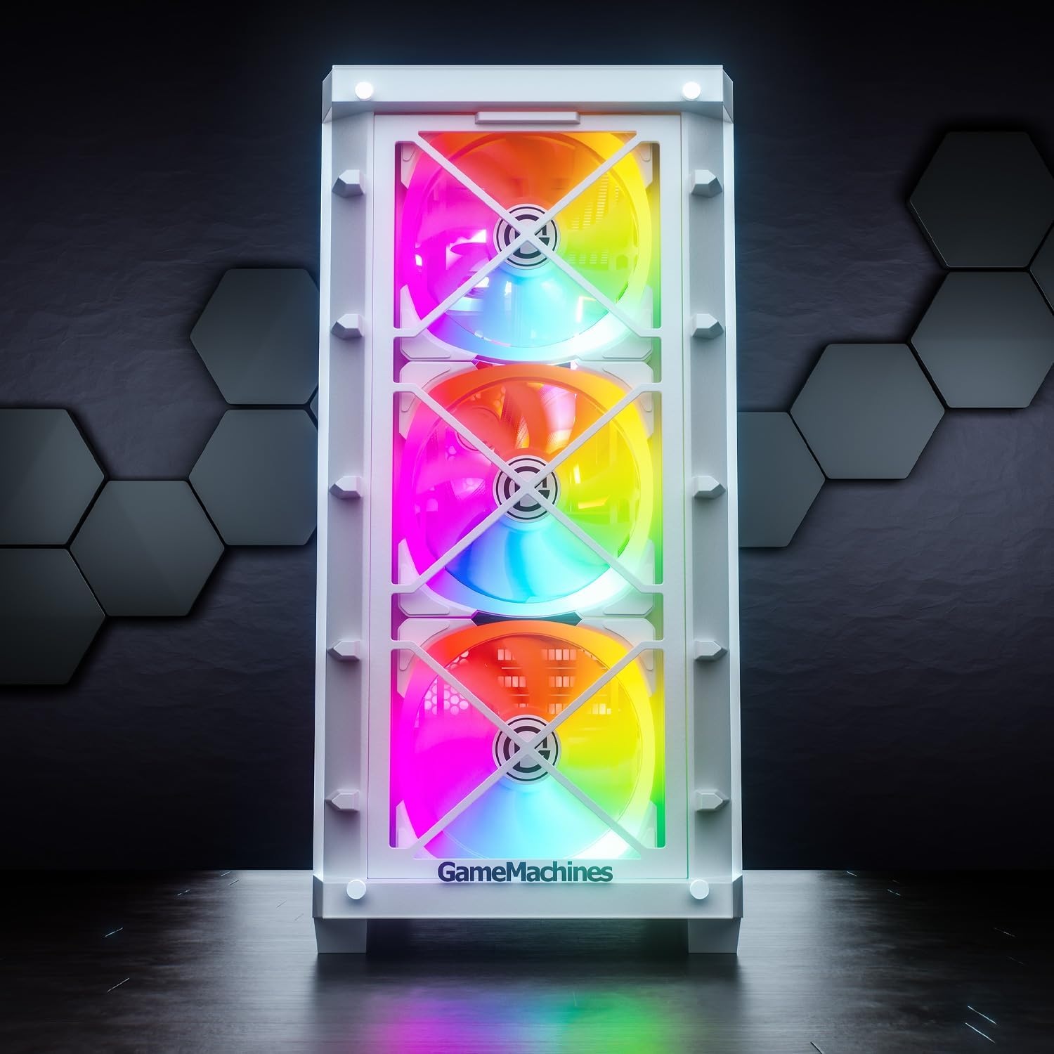 Gaming PC & Laptops - GameMachines Storm Snow Edition - Gaming PC - Intel® Core™ i7 13700KF - Water Cooling - NVIDIA GeForce RTX 3060 Ti - 2000GB M.2 SSD - 32GB RGB DDR4 - WiFi - Windows 11 Pro – Bild 2