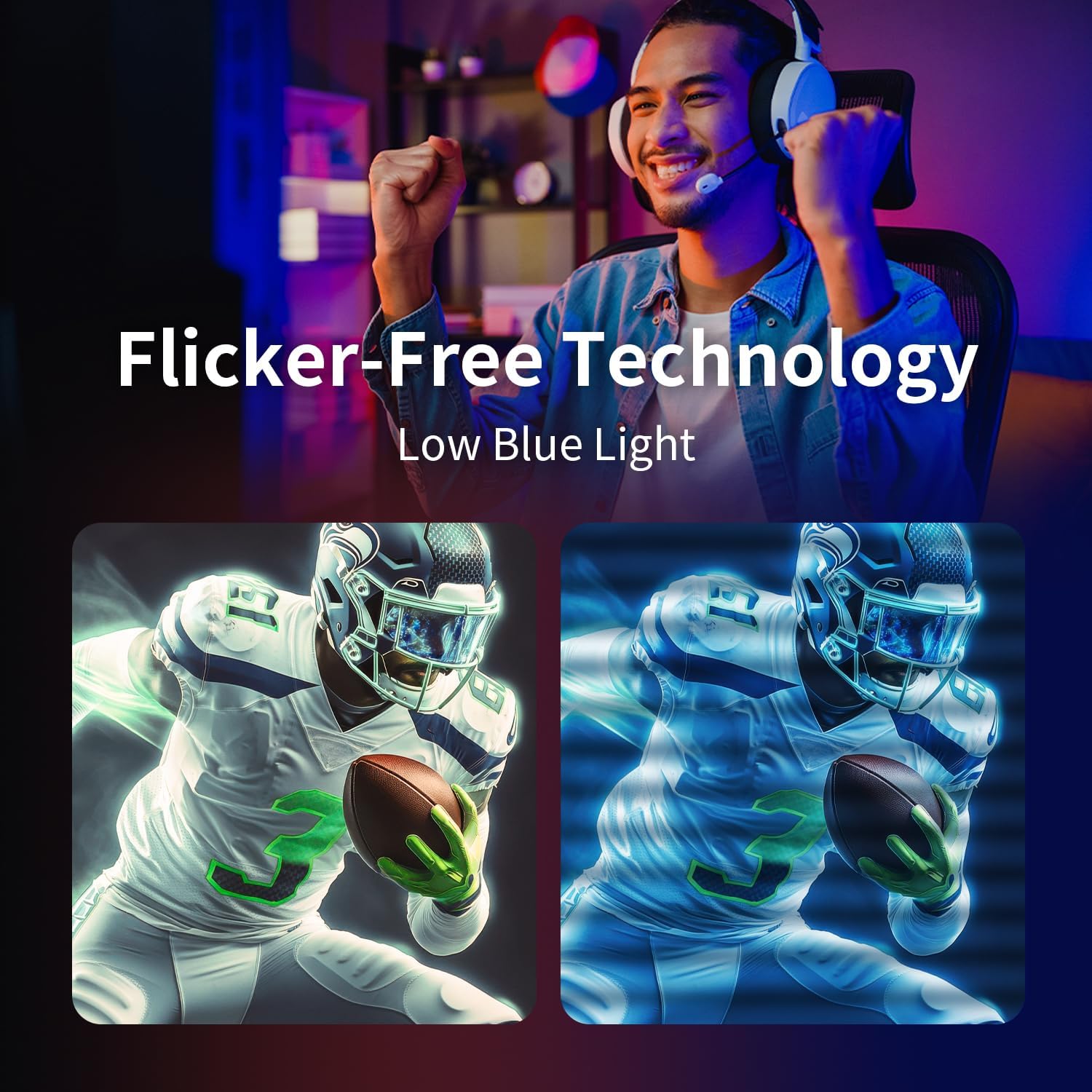 Gaming PC & Gaming Monitors - 24 Inch Gaming Monitor, 240Hz, FHD 1080p, PC Monitor, 1ms, IPS Panel, FreeSync, Adaptive Sync, VESA Mountable, Eye-Care, 100% sRGB, Frameless Screen, HDMI x 1, DP x 1 – Bild 7