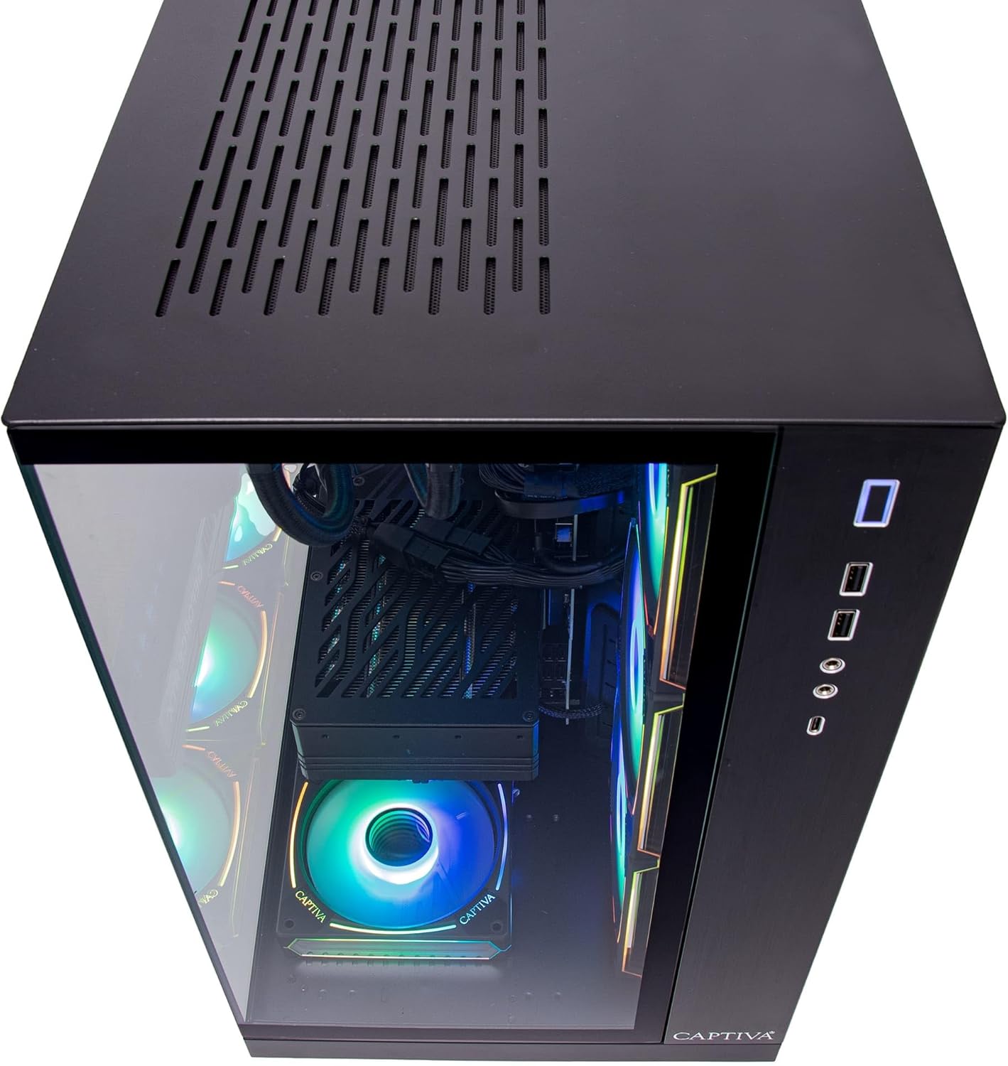 Gaming PC & Laptops - Captiva PC Highend Gaming R90-457 | AMD Ryzen 9 7900X | 64GB DDR5 RAM | NVIDIA GeForce RTX 5070 Ti 16GB | 2TB SSD | Windows 11 Home – Bild 3