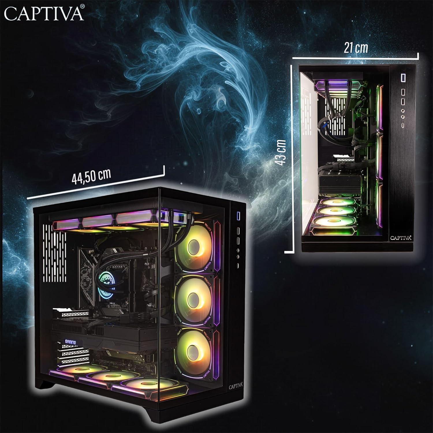 Gaming PC & Laptops - Captiva PC Highend Gaming R90-472 | AMD Ryzen 9 9950X | 64GB DDR5 RAM | NVIDIA GeForce RTX 5070 Ti 16GB | 2TB SSD | Windows 11 Home – Bild 5