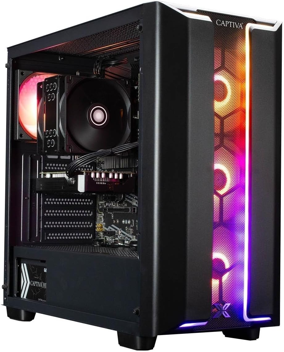 Gaming PC & Laptops - Captiva PC Highend Gaming I95-717 | Intel Core i9 14900KF | 64GB DDR4 RAM | NVIDIA GeForce RTX 5080 16GB | 2TB SSD | without OS