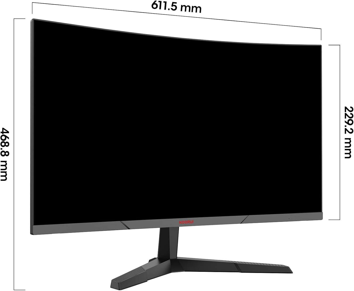 Gaming PC & Gaming Monitors - KOORUI 27 Inch Curved Gaming Monitor, 180Hz FHD PC Screen 1500R, Adaptive Sync DCI-P3 90%, VESA 100 x 100 mm HDMI 2.0/DP 1.2, Black 27E6CA – Bild 2