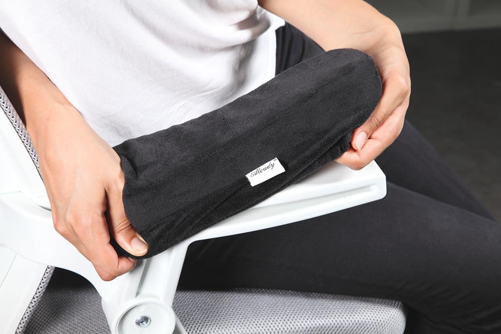 Gaming Chairs - Aloudy Ergonomic Memory Foam Armrest Pads for Office Chairs, Comfortable Armrest Covers for Gaming Chairs to Relieve Pressure from Elbows and Forearms (Set of 2) – Bild 8