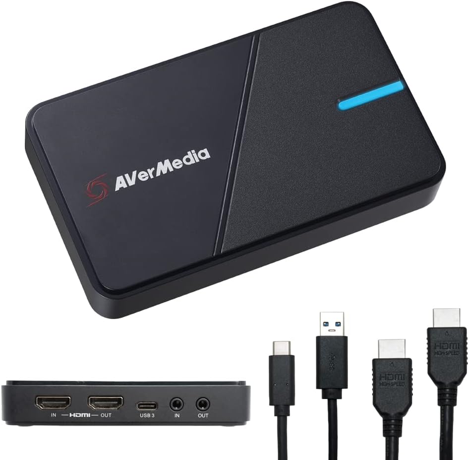 Streaming-Equipment - AVerMedia HDMI Capture Card - Gaming, Video Streaming, 4K Capture Card for PS5, Xbox Series X/S, Xbox One, PS4, Nintendo Switch, Windows, Mac, HDR & VRR Support - GC551G2 Live Gamer Extreme 3