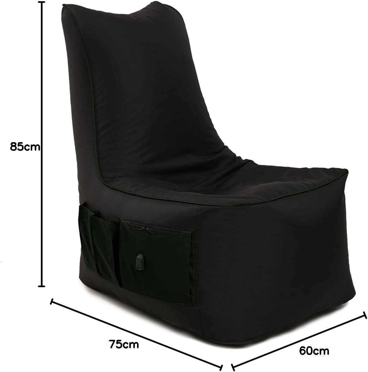 Gaming Chairs - BuBiBag Gaming Bean Bag for Gaming with Connection for Charging & Bags, Holder, Game Chair for Children and Adults, Beanbag Indoor and Outdoor - Dreambag (Anthracite) – Bild 2