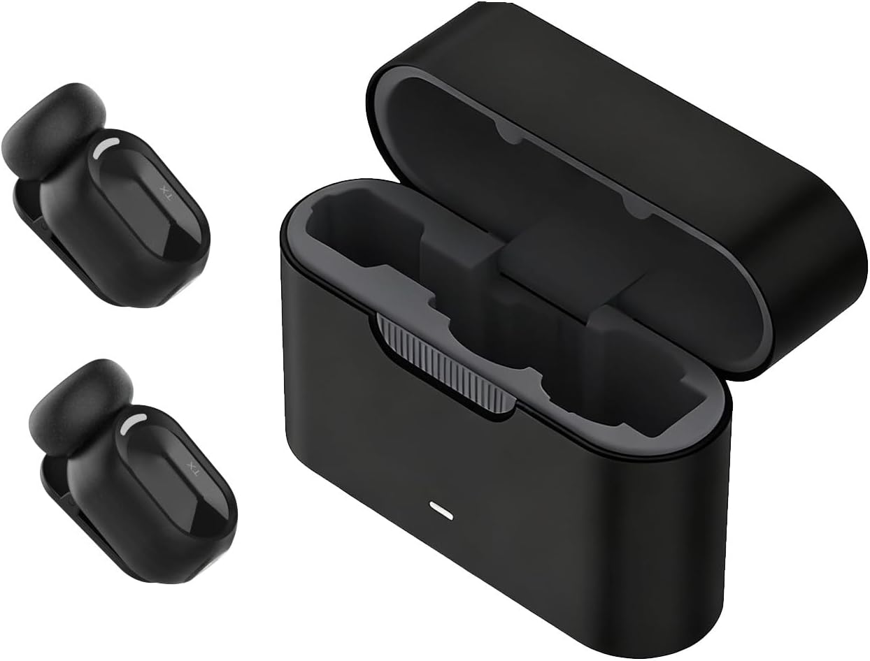 Streaming-Equipment - Gugxiom Kabelloses Lavalier-Mikrofon, Mikrofone, Ausrüstung, Ansteckmikrofon mit Rauschunterdrückung für Professionelle Aufnahmen – Studio-Sound – 12 Stunden Akkulaufzeit – Bild 9