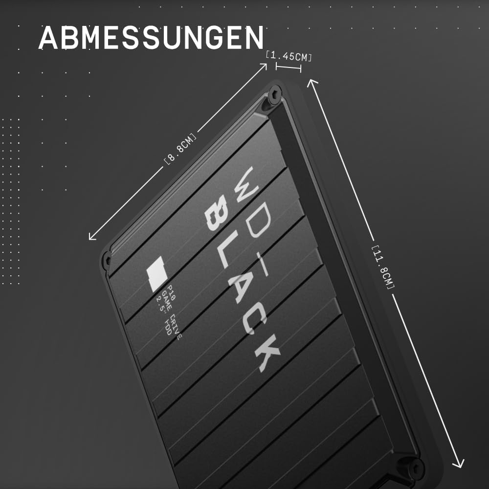 Gaming Consoles & Controllers - WD_BLACK P10 Game Drive 2TB External Gaming Hard Drive Mobile and Robust Hard Drive for Console and PC Store up to 125 Games Black – Bild 3