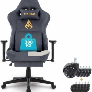 Gaming Chairs – Symino Gaming Chair with Latex Seat Cushion, 300 kg Load Capacity, PC Chair with Memory Foam Lumbar Support and Headrest