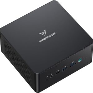 Gaming PC & Laptops – MINIS FORUM UM890 Pro Mini PC – AMD AI Ryzen 9 8945HS, 8 C/16 T, Radeon 780M GPU, 64GB DDR5 RAM, 1TB M.2 SSD, HDMI 2.1, DP 1.4, 2xUSB4, 4xUSB3.2, Oculink, 2xRJ45 2.5G, Wi-Fi 6E & BT 5 .2
