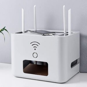 Streaming-Equipment – Storage box shelf socket storage box holder / holder router TV box set top box streaming media equipment game console wall bracket shelf