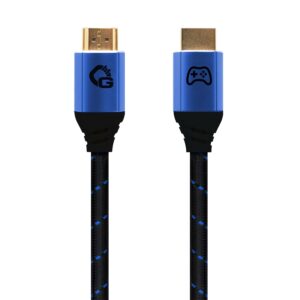 Gaming Consoles & Controllers – New Game Blue – 2 Meters – HDMI 2.1b Cable – Ultra High Speed Certified 8K@60Hz, eARC, ALLM, VRR, DSC – Compatible with PS5, Xbox Series X/S, Nintendo Switch, PC – Black – Pack of 1