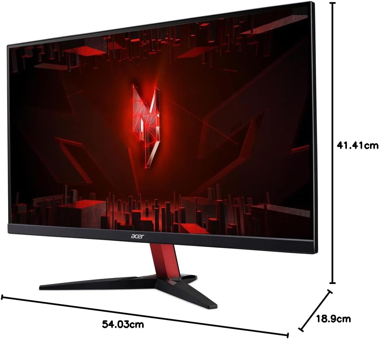 Gaming PC & Gaming Monitors - Acer Nitro KG242YE Gaming Monitor 23.8 Inch (60 cm Screen) Full HD, 100Hz HDMI, 75Hz VGA, 4ms (GTG), 2xHDMI 1.4, VGA, HDMI FreeSync, Black – Bild 7