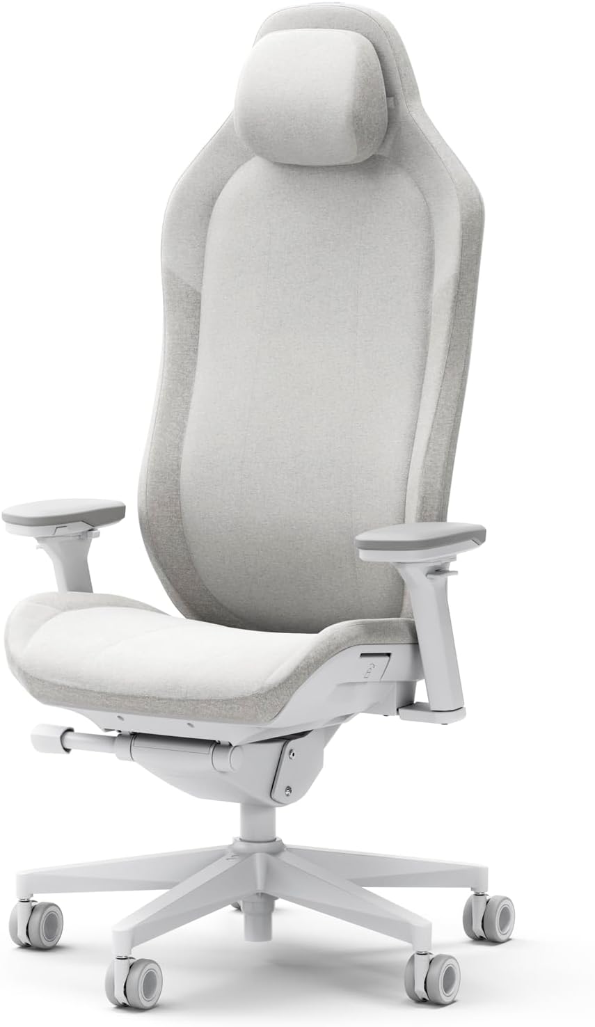 Gaming Chairs - Fractal Design Refine Fabric Light Gaming Chair - Ergonomic Office Desk Chair Functionality with 4D Adjustable Armrests, High-Back Support, Lumbar Cushion, and Premium Fabric – Bild 8