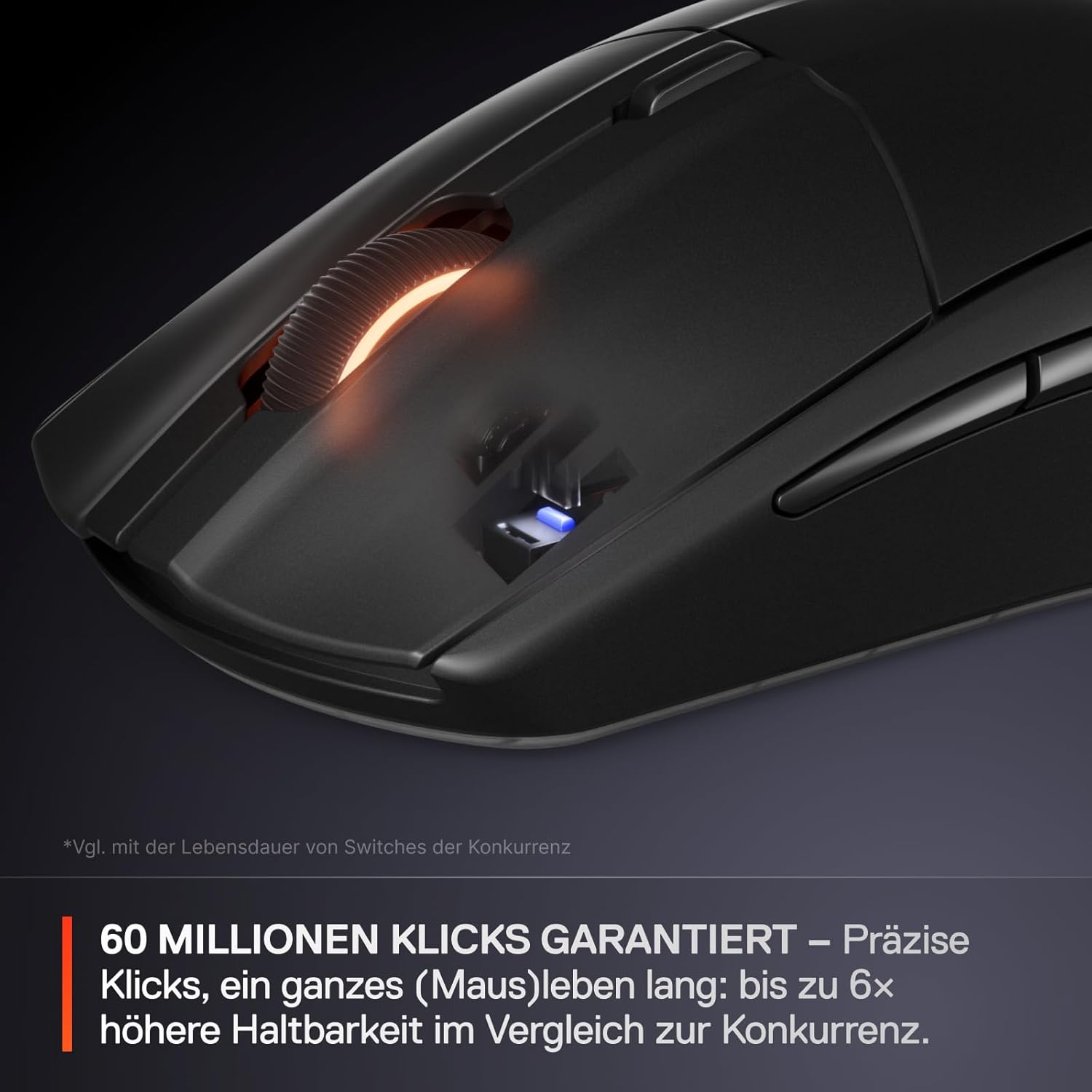 Gaming Tastatur & Maus - SteelSeries Rival 3 Wireless Gen 2 Gaming Mouse - 2.4GHz and Bluetooth - 18,000 DPI TrueMove Air Optical Sensor - 60 Million Clicks Guaranteed - Ultralight - PTFE Gliding Feet - Black – Bild 5