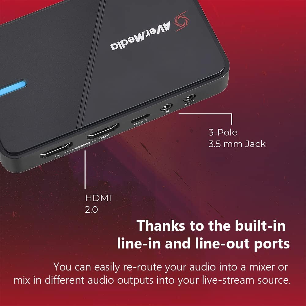 Streaming-Equipment - AVerMedia HDMI Capture Card - Gaming, Video Streaming, 4K Capture Card for PS5, Xbox Series X/S, Xbox One, PS4, Nintendo Switch, Windows, Mac, HDR & VRR Support - GC551G2 Live Gamer Extreme 3 – Bild 5