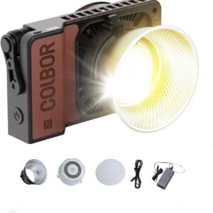 Streaming-Equipment – COLBOR Wonder W100 100 W Video Light Portable 345 g Continuous Lighting CRI97+ App Control with DC/Type C Connection for Indoor and Outdoor Photography Interviews Live Streaming, Video Light for Photography (W100)