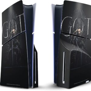 Gaming Consoles & Controllers – Head Case Designs Official HBO Game of Thrones Jon Snow Iron Throne Seal and Graphics Vinyl Skin Gaming Sticker Decal Compatible with Sony Playstation 5 PS5 Slim Disc Edition Console
