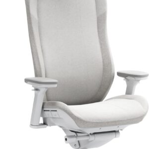 Gaming Chairs – Fractal Design Refine Fabric Light Gaming Chair – Ergonomic Office Desk Chair Functionality with 4D Adjustable Armrests, High-Back Support, Lumbar Cushion, and Premium Fabric