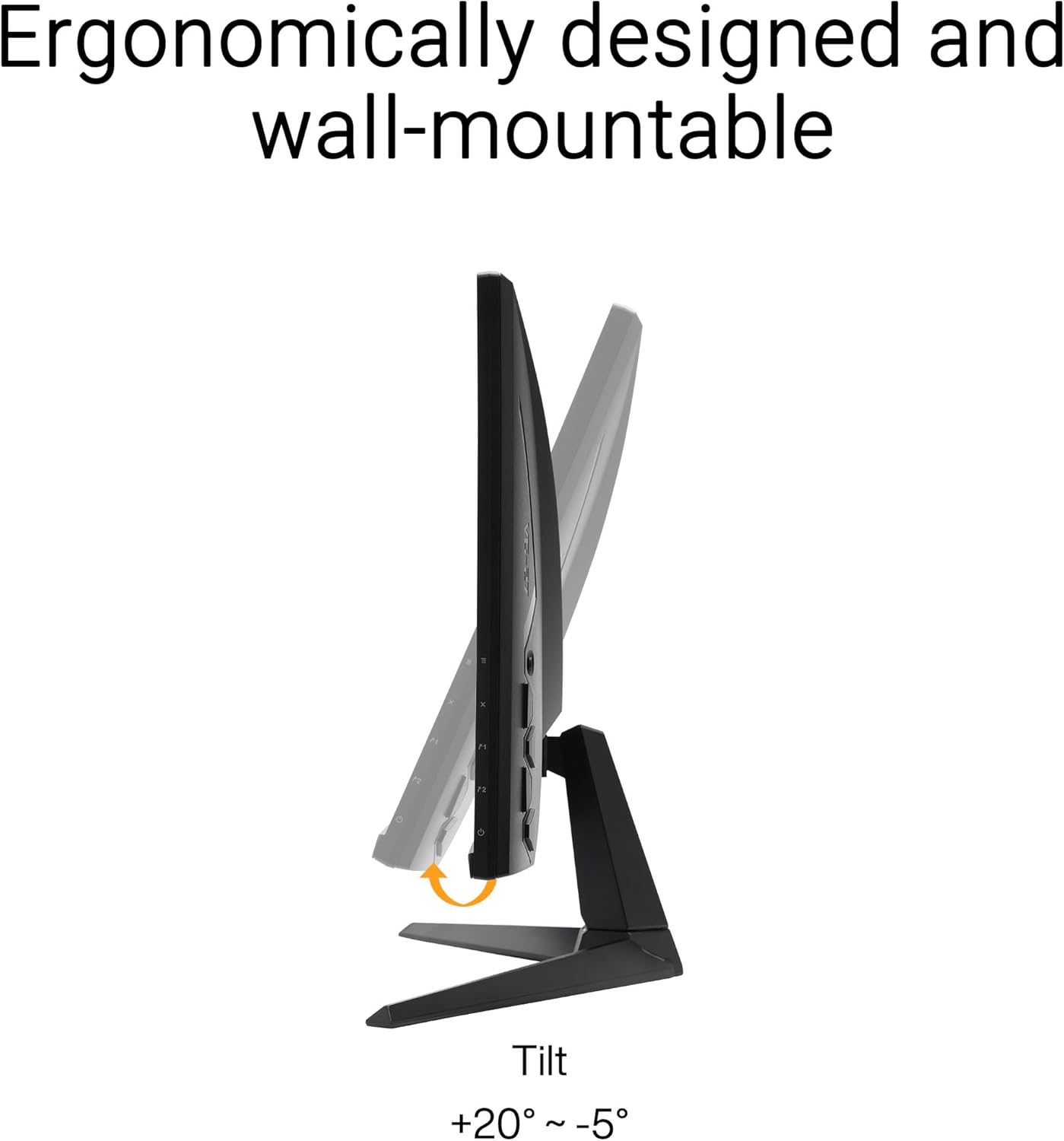 Gaming PC & Gaming Monitors - ASUS TUF Gaming VG27UQ1A - 27 Inch 4K UHD Monitor - 160 Hz, 1ms GtG, FreeSync, G-Sync, Adaptive Sync, ELMB, HDR10 - Fast IPS Panel, 16:9, 3840x2160, DisplayPort, HDMI, Speaker – Bild 4