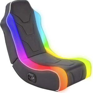 Gaming Chairs – X Rocker Chimera RGB 2.0 Floor Rocker Gaming Chair Entertainment Gamer Chair with 2.0 Sound System & Neo Motion RGB Lighting for Children and Teenagers