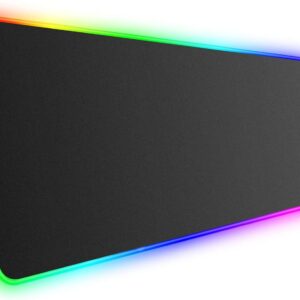 Gaming Tastatur & Maus – Hcman RGB Gaming Mouse mat,(350 x 250 x 4mm. / 13.77 x 9.84 x 0.15 inches.) LED Hard Gaming Mouse mat with Non-Slip Rubber Bottom,Computer Keyboard Mouse Mat for MacBook, PC, Laptop, Desktop