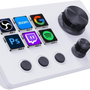 Streaming-Equipment – Treaslin N3 Programmable Stream Controller Deck with LCD Buttons & Rotary Controls User Defined Macro Control Keypad for Streaming (OBS, Twitch), Content Creation (Adobe), Gaming Win&Mac