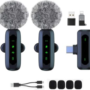 Streaming-Equipment – Mini Lavalier Microphone for Android and iPhone, iOS Devices, Noise Reduction, Lapel Microphone for Recording, Clip-on Microphone for Video Recording, Tiktok, Youtube, Vlog Podcast Content Creator