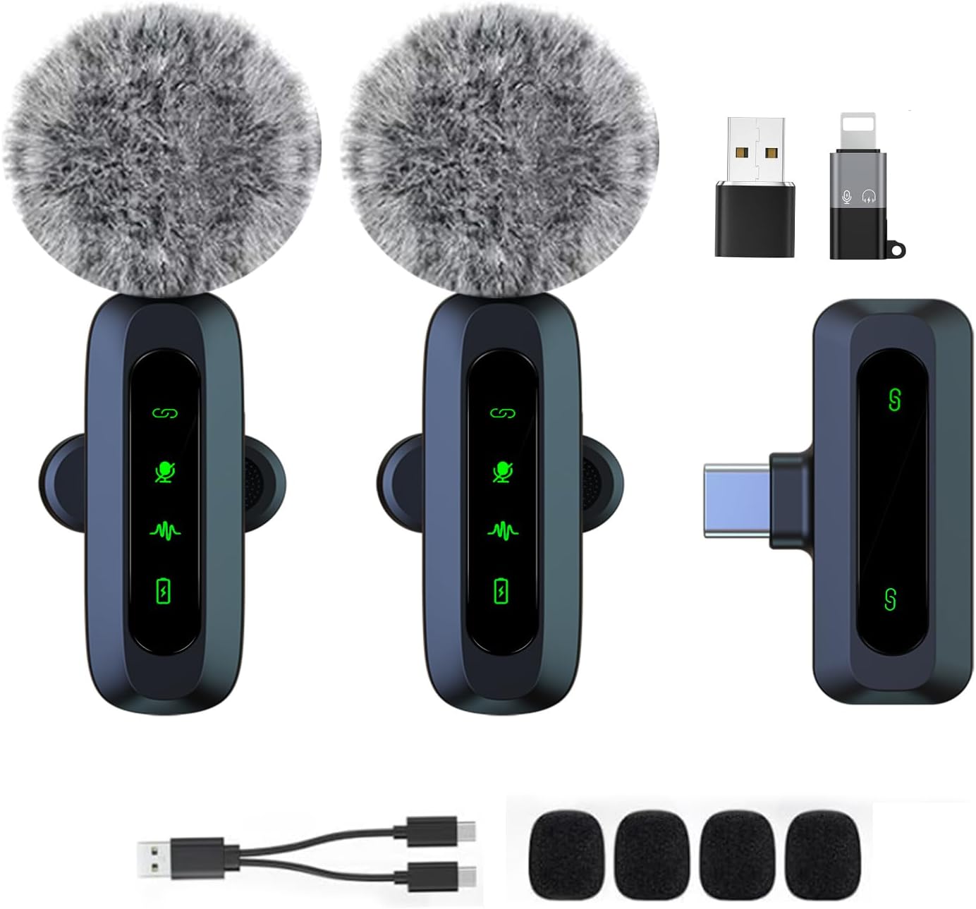 Streaming-Equipment - Mini Lavalier Microphone for Android and iPhone, iOS Devices, Noise Reduction, Lapel Microphone for Recording, Clip-on Microphone for Video Recording, Tiktok, Youtube, Vlog Podcast Content Creator