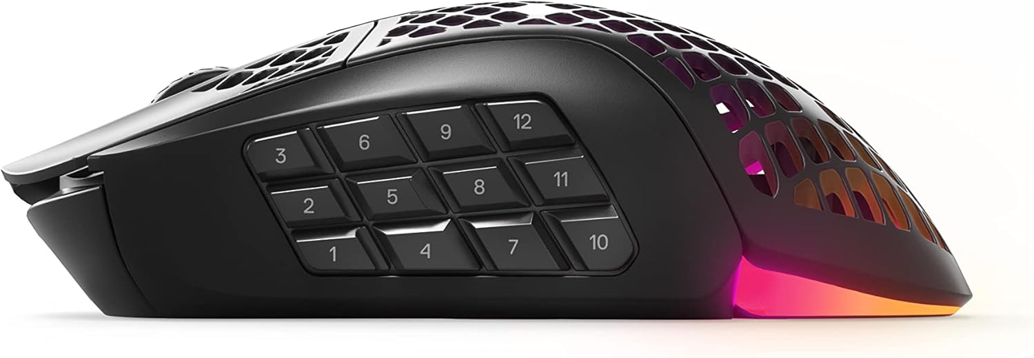 Gaming Tastatur & Maus - SteelSeries Aerox 9 Wireless - RGB Gaming Mouse with Openings in the Surface - Feather-Light, Water-Repellent Design - 18 Buttons - Bluetooth/2.4 GHz - Optical TrueMove Air Sensor with 18,000 DPI – Bild 15
