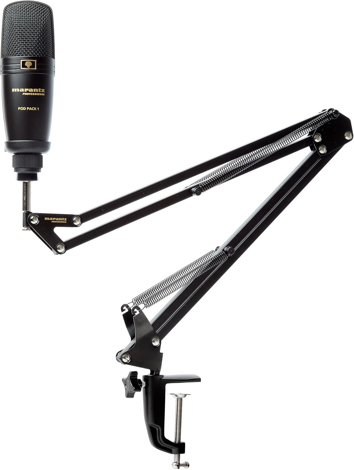 Streaming-Equipment - Marantz Professional Pod Pack 1 - Complete podcasting kit including professional USB condenser microphone, fully adjustable stand and USB cable