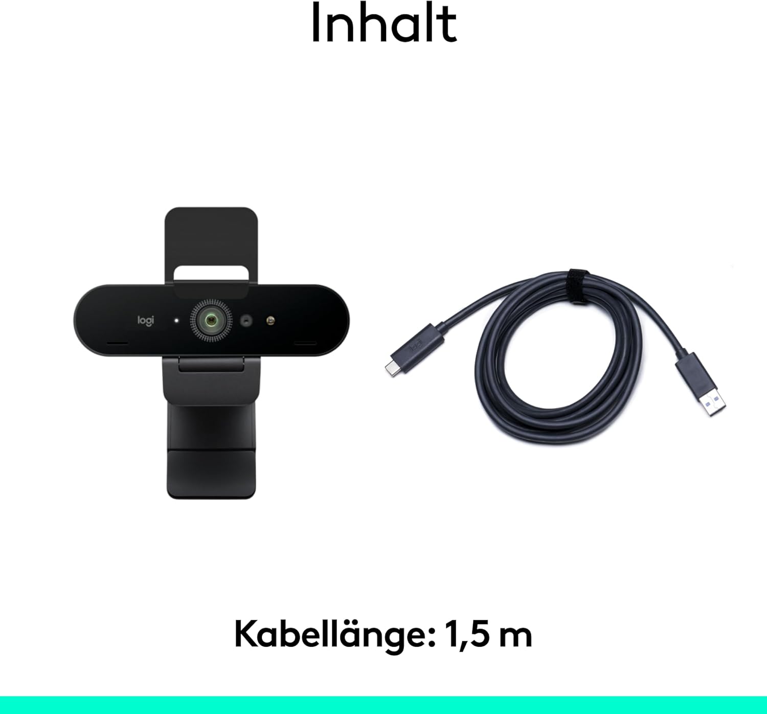 Webcam - Logitech Brio 4K Webcam, Video Calling, Noise Cancelling Microphone, Automatic HD Exposure Compensation, Microsoft Teams, Zoom, Google Voice, Google Meet, PC/Mac/Notebook/Macbook - Graphite – Bild 10