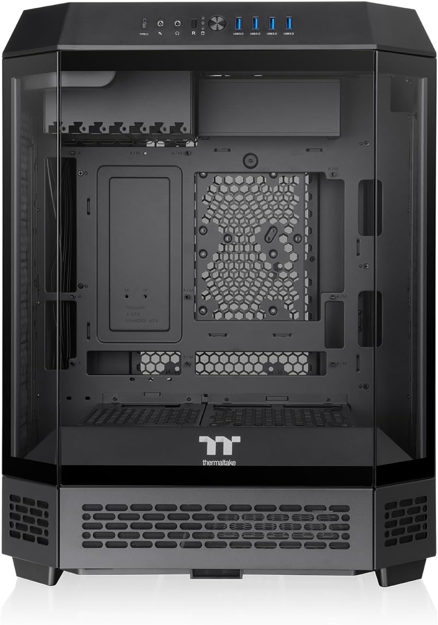 Gaming PC & Laptops - Thermaltake The Tower 600 Mid Tower Chassis, Hidden Connector, Black – Bild 2