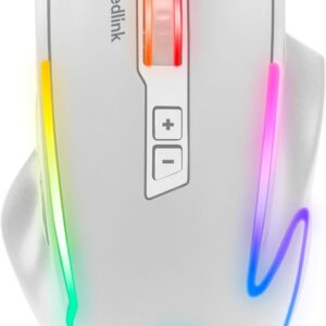 Gaming Tastatur & Maus – Speedlink DECUS NX RGB Gaming Mouse with Cable, up to 12800 dpi, Programmable, Continuous Fire Button, USB Wired Coated, 1000Hz Polling Rate, White